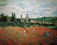 Monet, Claude Oscar - Poppy Field near Vetheuil